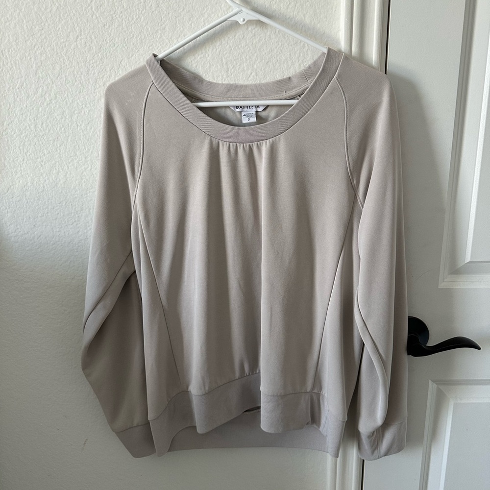 Grey/brown athleta crew neck
